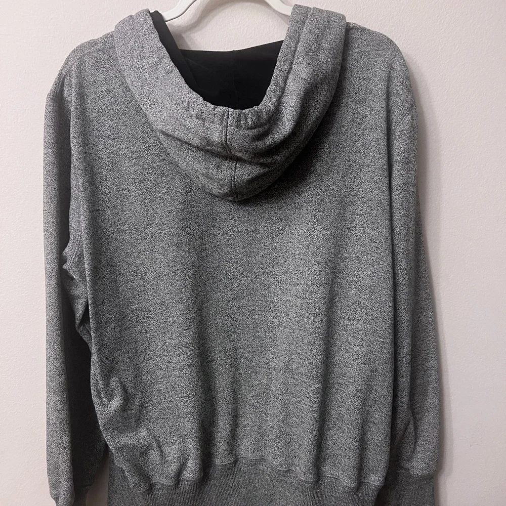 Vintage OP Gray Full-Zip Sweater with Hood 310